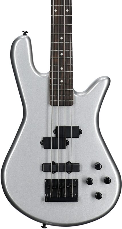 Spector Performer 4 Electric Bass, Metallic Silver Gloss, Body Straight Front