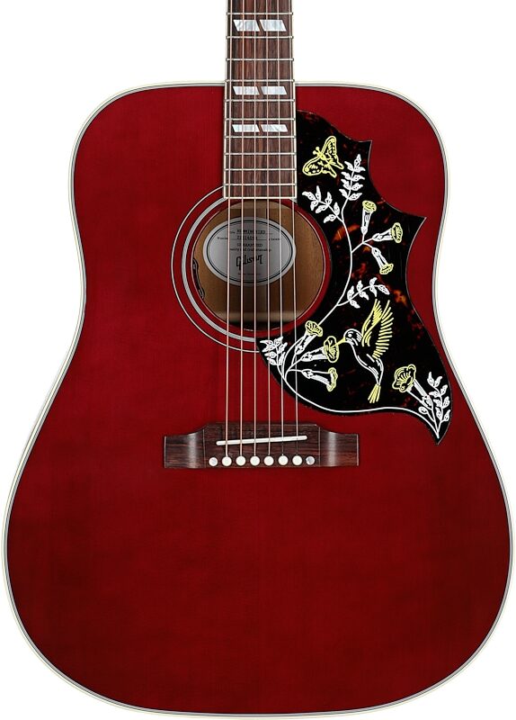 Gibson Limited Edition Hummingbird Standard Acoustic-Electric Guitar (with Case), Wine Red, Body Straight Front