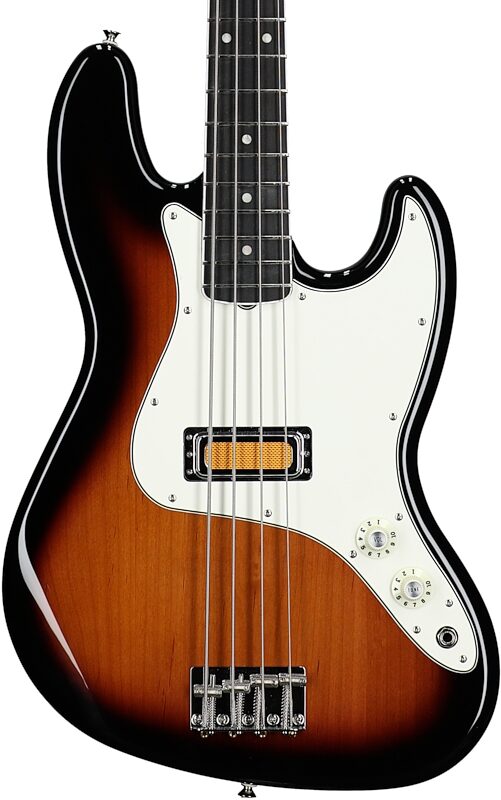 Fender Gold Foil Jazz Bass Guitar (with Gig Bag), 2 Color Sunburst, Body Straight Front