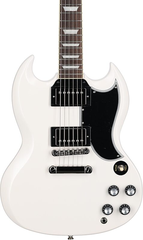 Epiphone 1961 Les Paul SG Standard Electric Guitar (with Case), Aged Classic White, Body Straight Front