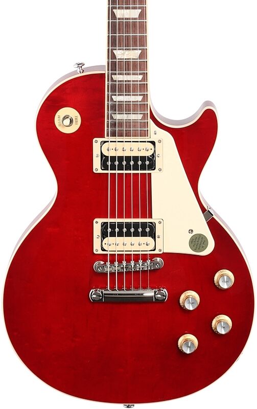 Gibson Les Paul Classic Electric Guitar (with Case), Translucent Cherry, Body Straight Front
