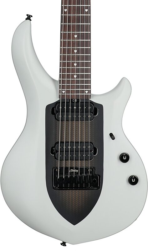 Sterling by Music Man John Petrucci MAJ170 Electric Guitar, Chalk Grey, Body Straight Front