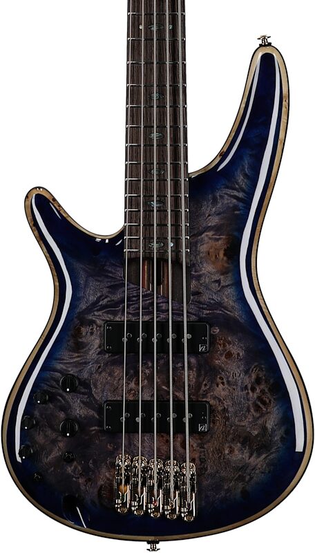 Ibanez SR2605L Premium Electric Bass (with Gig Bag), Cerulean Blue Burst, Body Straight Front