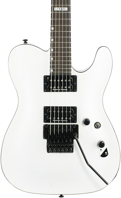 ESP LTD Eclipse 87 Electric Guitar, with Floyd Rose Tremolo, Pearl White, Body Straight Front
