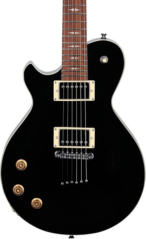 Michael Kelly Patriot Decree Standard Electric Guitar, Left Handed, Gloss Black, Body Straight Front