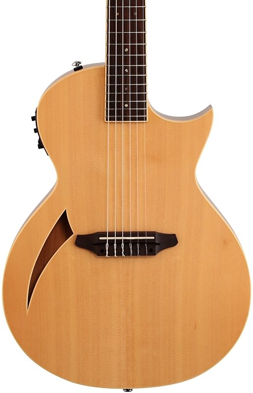 ESP LTD TL-6N Thinline-6 Nylon Classical Acoustic-Electric Guitar, Natural, Body Straight Front