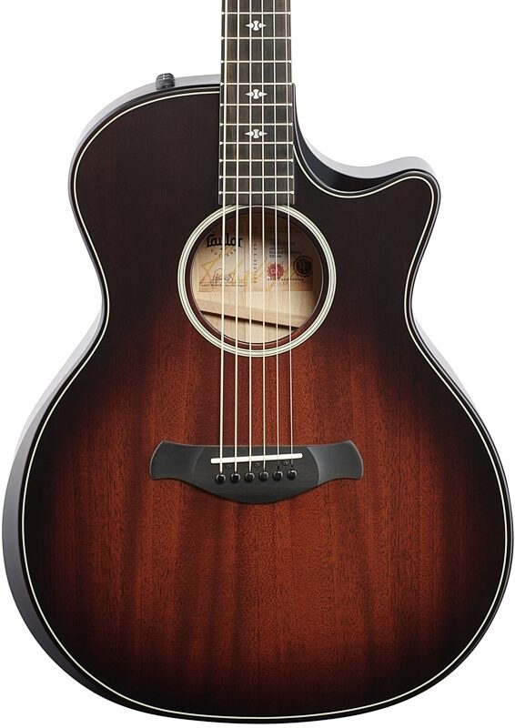 Taylor Builder's Edition 324ce Grand Auditorium Acoustic-Electric Guitar (with Case), Kona Burst, Body Straight Front