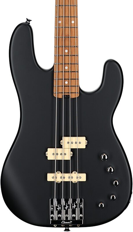 Charvel Pro-Mod San Dimas PJ IV Electric Bass, Satin Black, Body Straight Front