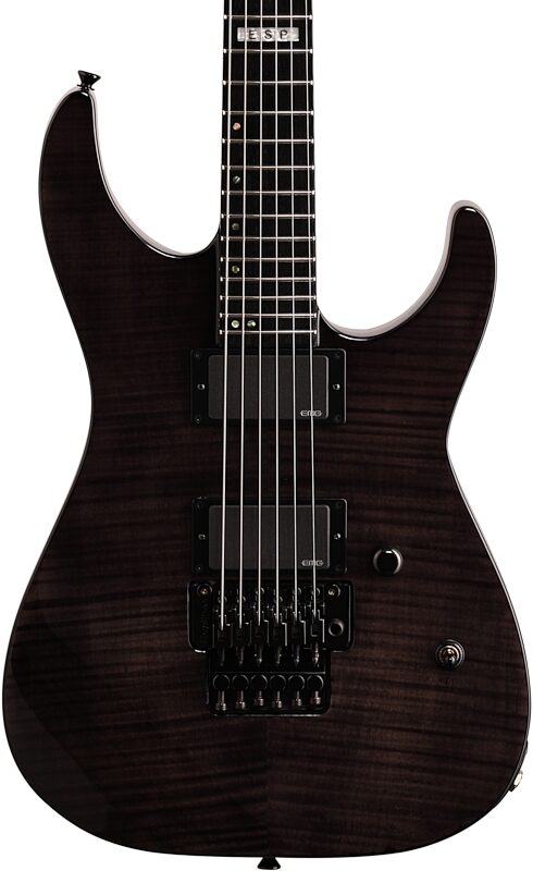 ESP E-II M-2 FM Electric Guitar, See Thru Black, Body Straight Front