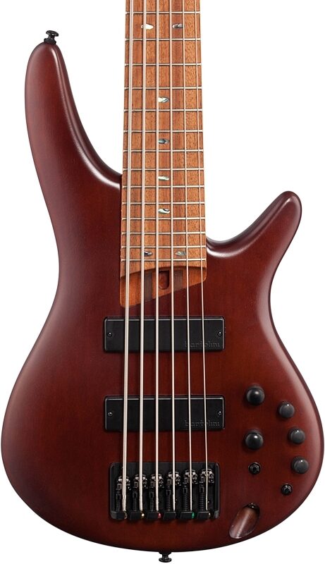 Ibanez SR506E Electric Bass, 6-String, Brown Mahogany, Body Straight Front