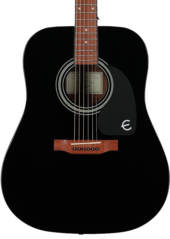Epiphone PRO-1 Acoustic Guitar, Ebony, Body Straight Front