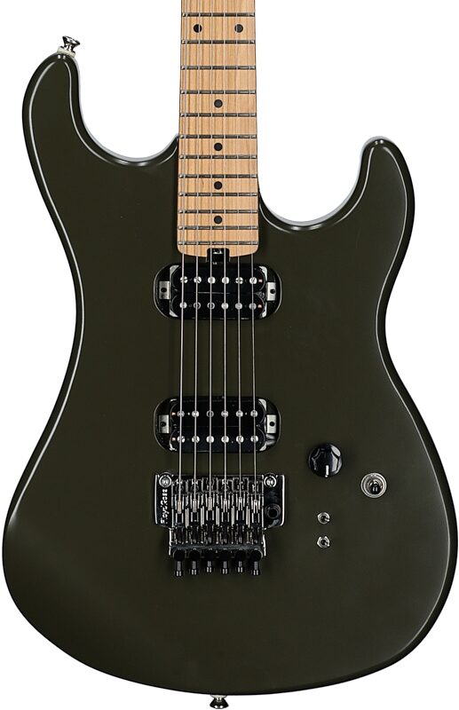 Kramer 84 HH FR Electric Guitar, Maple Fingerboard (with Gig Bag), Atlas Green, Body Straight Front