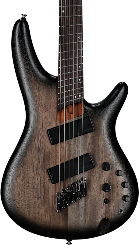 Ibanez SRC6MS Bass Workshop Electric Bass, 6-String, Crossover Black, Body Straight Front