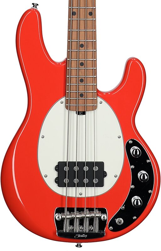 Sterling by Music Man RaySS4 StingRay Short Scale Electric Bass, Fiesta Red, Blemished, Body Straight Front