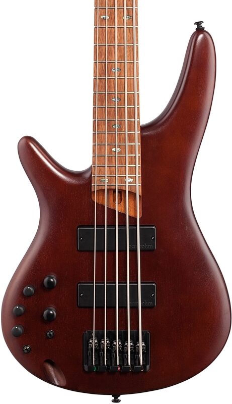 Ibanez SR505E Electric Bass, 5-String, Left-Handed, Brown Mahogany, Body Straight Front