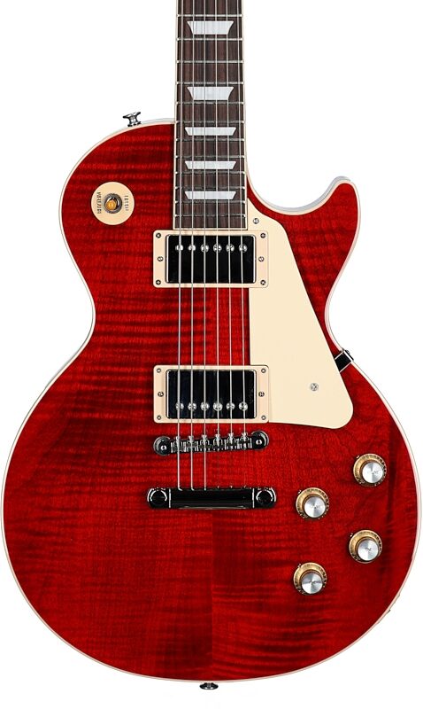 Gibson Les Paul Standard 60s Custom Color Electric Guitar, Figured Top (with Case), Cherry, Open Box (Very Good), Body Straight Front