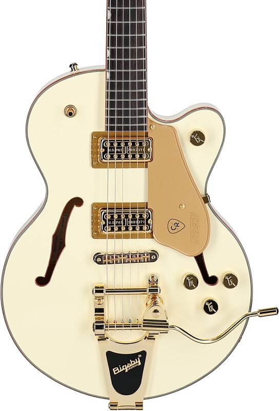 Gretsch Limited Edition Chris Rocha Electro Broadkaster Electric Guitar, Vintage White, Body Straight Front