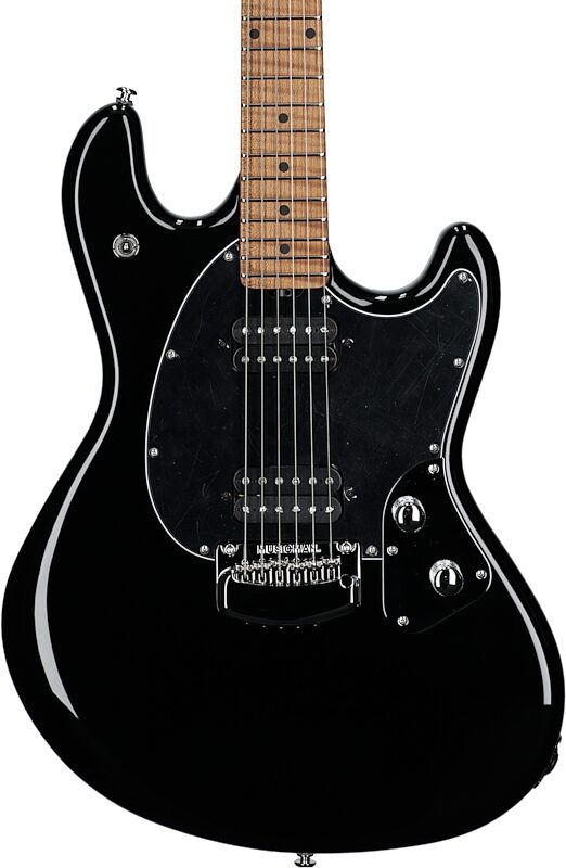 Ernie Ball Music Man StingRay RS Electric Guitar (with Case), Black, Body Straight Front