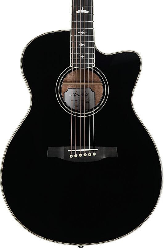PRS Paul Reed Smith SE A20E Acoustic-Electric Guitar (with Gig Bag), Black, Body Straight Front