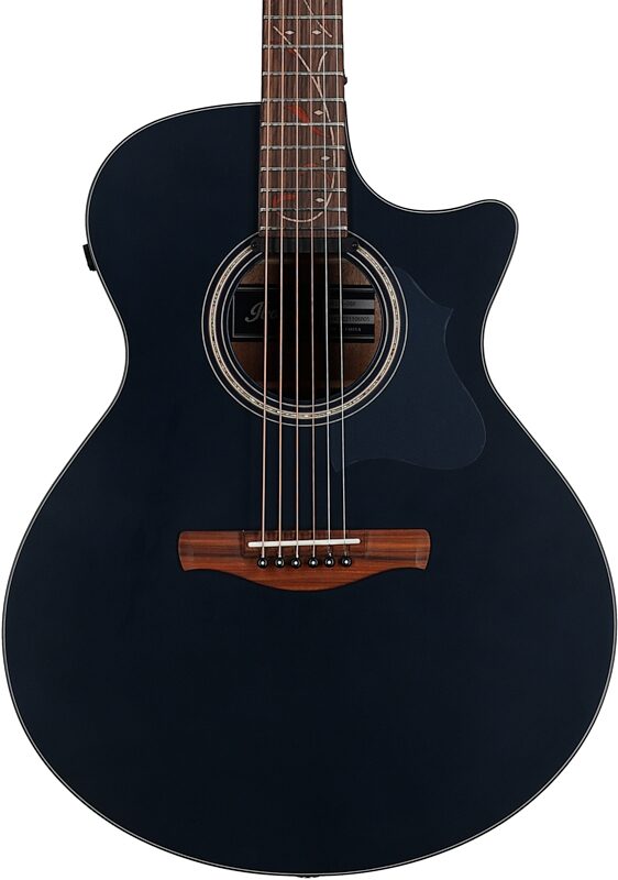 Ibanez AE275 Acoustic-Electric Guitar, Dark Tide Blue Flat, Body Straight Front
