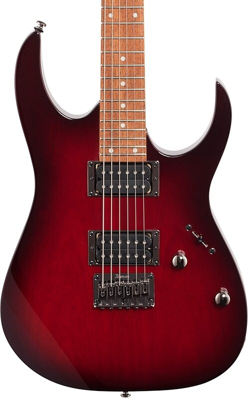 Ibanez RG421 RG Electric Guitar with Fixed Bridge, Blackberry Sunburst, Body Straight Front