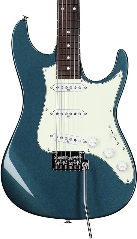 Ibanez AZ2203N Prestige Electric Guitar (with Case), Antique Turquoise, Body Straight Front