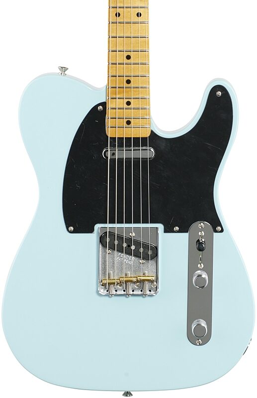 Fender Vintera '50s Telecaster Modified Electric Guitar, Maple Fingerboard (with Gig Bag), Daphne Blue, Body Straight Front