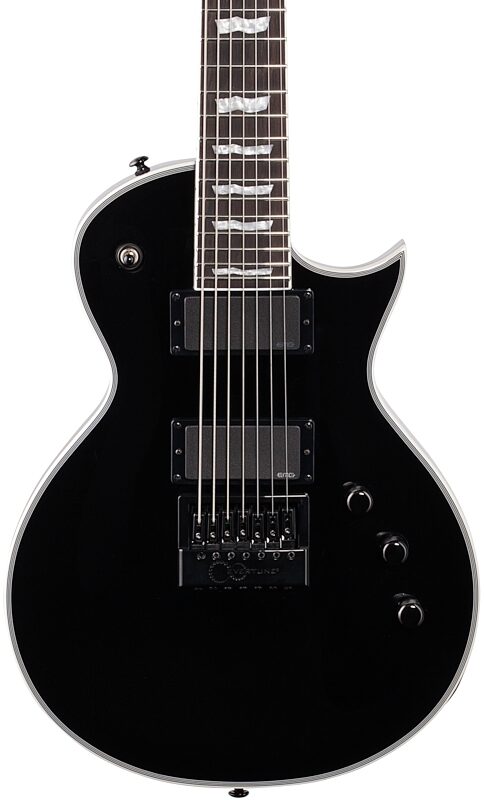 ESP LTD Eclipse EC-1007 EverTune Electric Guitar, 7-String, Black, Body Straight Front