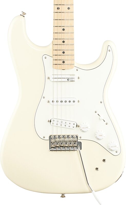Fender EOB Ed O'Brien Sustainer Stratocaster Electric Guitar (with Gig Bag), Olympic White, Body Straight Front