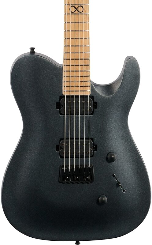 Chapman ML3 Pro Modern Electric Guitar, Cyber Black, Body Straight Front