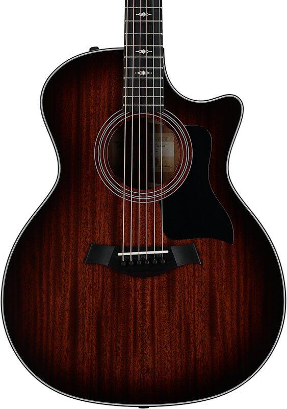 Taylor 324ce Grand Auditorium Acoustic-Electric Guitar (with Case), Shaded Edge Burst, Body Straight Front