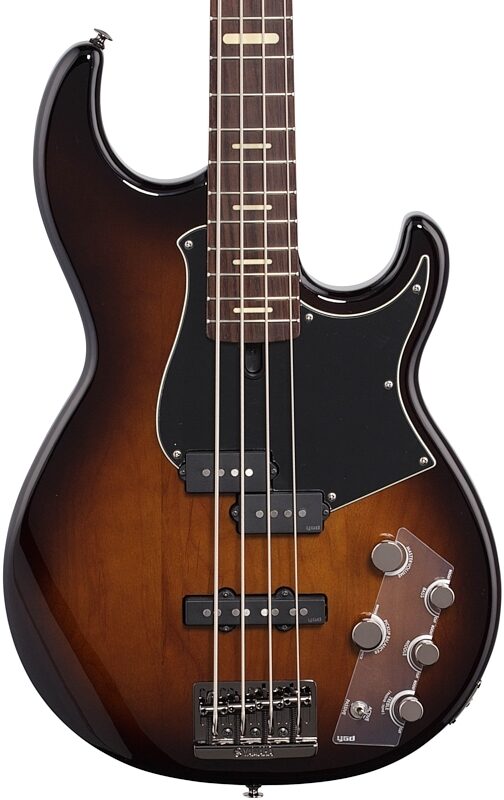 Yamaha BB734A Electric Bass Guitar (with Gig Bag), Dark Coffee Burst, Body Straight Front