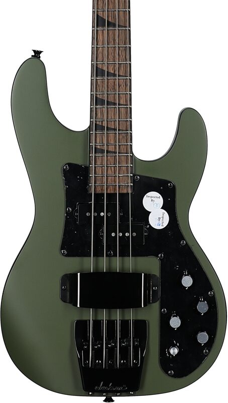 Jackson CBXNT DX IV X Series Concert Electric Bass, Matte Army Drab, Body Straight Front