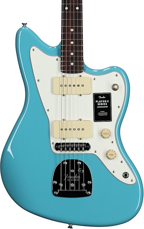 Fender Player II Jazzmaster Electric Guitar, with Rosewood Fingerboard, Aquatone Blue, Body Straight Front