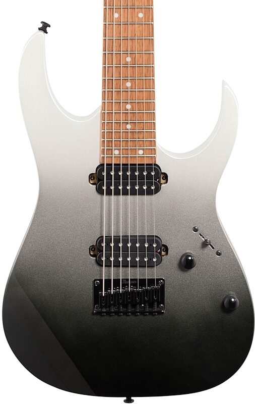 Ibanez RG7421 Electric Guitar, 7-String, Pearl Black Fade Metallic, Body Straight Front