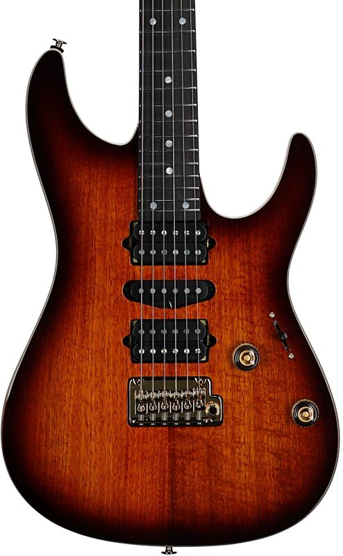 Ibanez AZ47P2K Premium Electric Guitar (with Gig Bag), Dragon Eye Burst, Body Straight Front