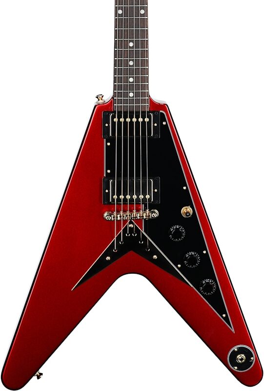 Epiphone Exclusive Flying V Electric Guitar, Ruby Red, Body Straight Front