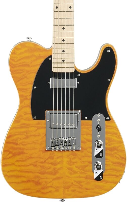 Michael Kelly 1955 Electric Guitar, HH Pau Ferro Fingerboard, Amber, Blemished, Body Straight Front