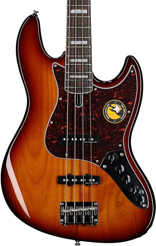 Sire Marcus Miller V7 Electric Bass, 4-String, Tobacco Sunburst, Body Straight Front