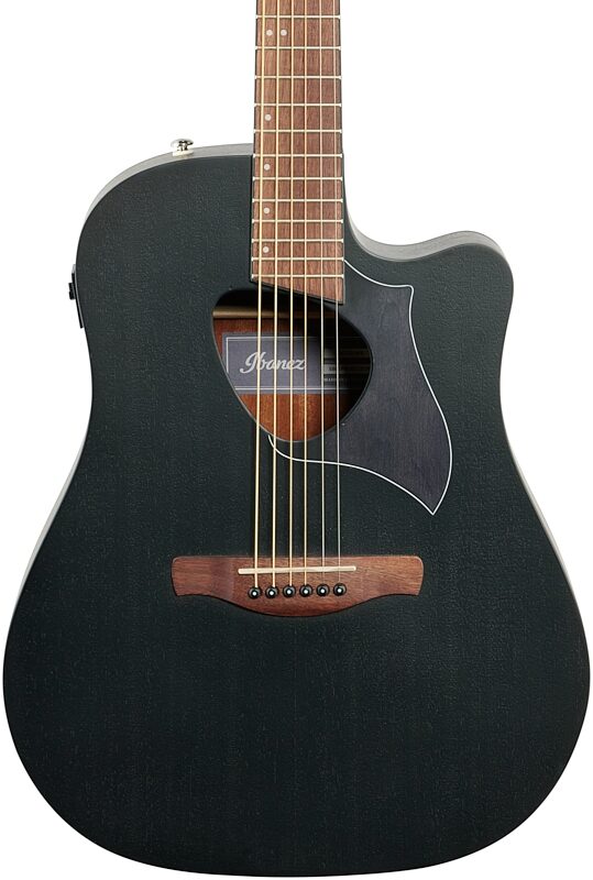 Ibanez Altstar ALT20 Acoustic-Electric Guitar, Weathered Black, Body Straight Front