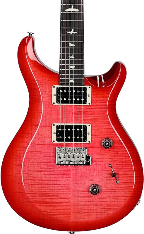 PRS Paul Reed Smith S2 Custom 24 Gloss Pattern Thin Electric Guitar (with Gig Bag), Bonni Pink Cherry Burst, Body Straight Front