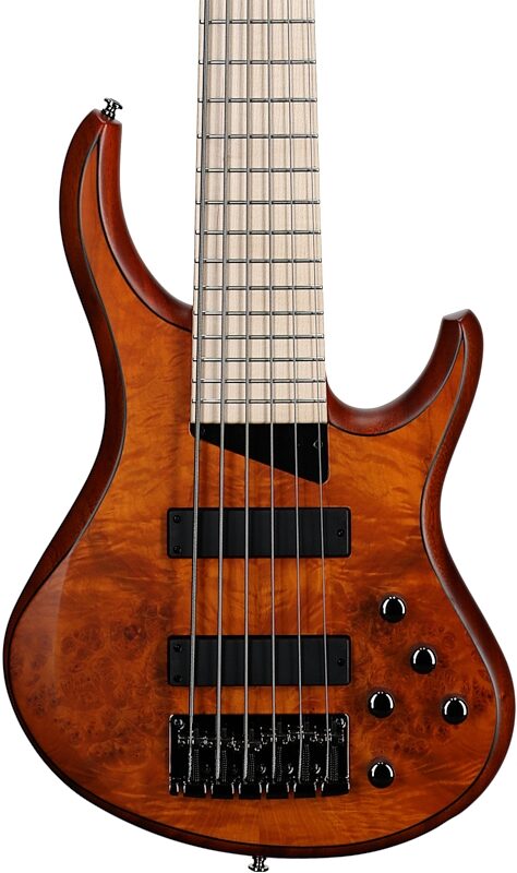 MTD Kingston Z6MP Electric Bass, 6-String (with Maple Fingerboard), Satin Amber, Body Straight Front