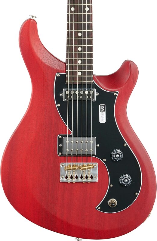 PRS Paul Reed Smith S2 Vela Satin Electric Guitar (with Gig Bag), Vintage Cherry, Body Straight Front