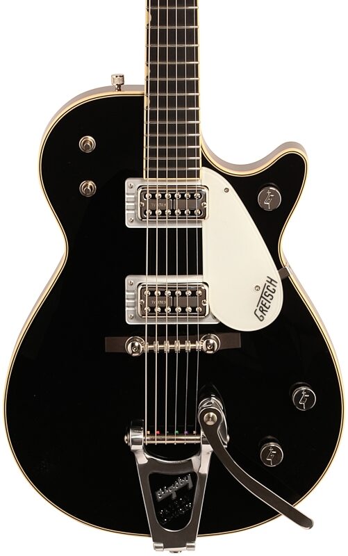 Gretsch G6128T59 Vintage 59 Duo Jet Electric Guitar with Bigsby (with Case), Black, Body Straight Front