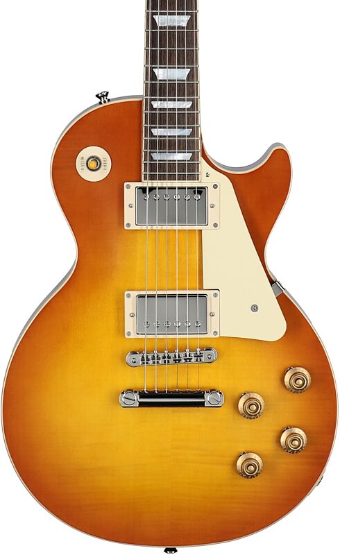 Epiphone 1959 Les Paul Standard Electric Guitar (with Case), Iced Tea Burst, Body Straight Front