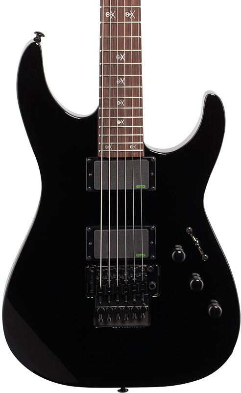 ESP LTD KH-602 Kirk Hammett Signature Electric Guitar (with Case), Black, Body Straight Front