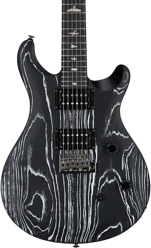 PRS SE Swamp Ash CE24 Sandblasted Limited Edition Electric Guitar (with Gig Bag), Sandblasted White, Body Straight Front
