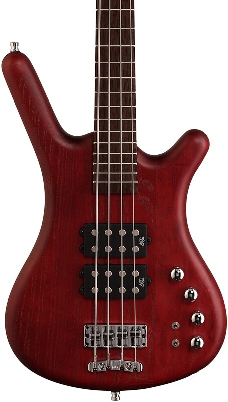 Warwick GPS Corvette Double Buck 4 Electric Bass, Burgundy Red Oil, Body Straight Front