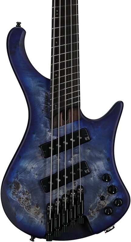 Ibanez EHB1505MS Bass Guitar, 5-String (with Gig Bag), Pacific Blue Burst, Body Straight Front