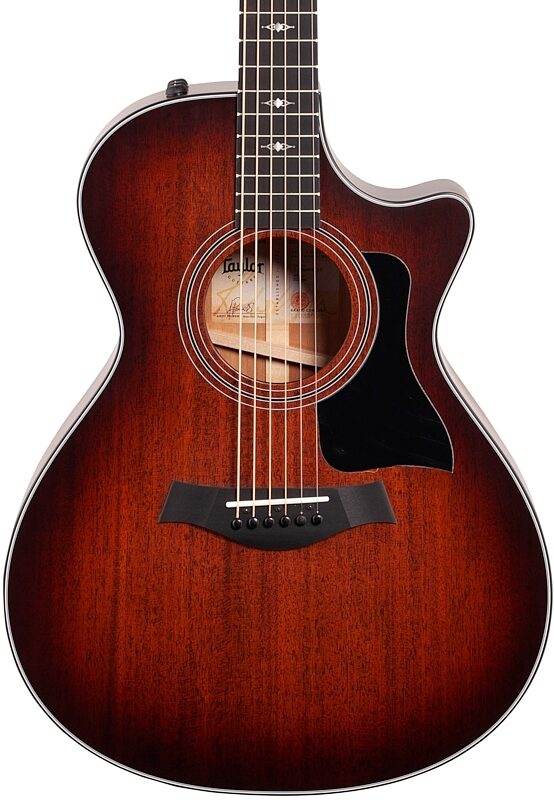 Taylor 322ce Grand Concert Acoustic-Electric Guitar, Shaded Edge Burst, Body Straight Front